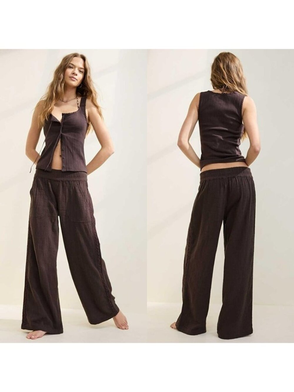 Aerie Summer Reset Trouser - Deep Earth - Picture 2 of 12